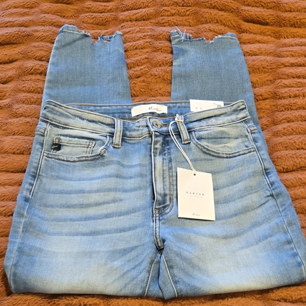 KanCan High Rise Ankle Skinny Light Blue Jeans